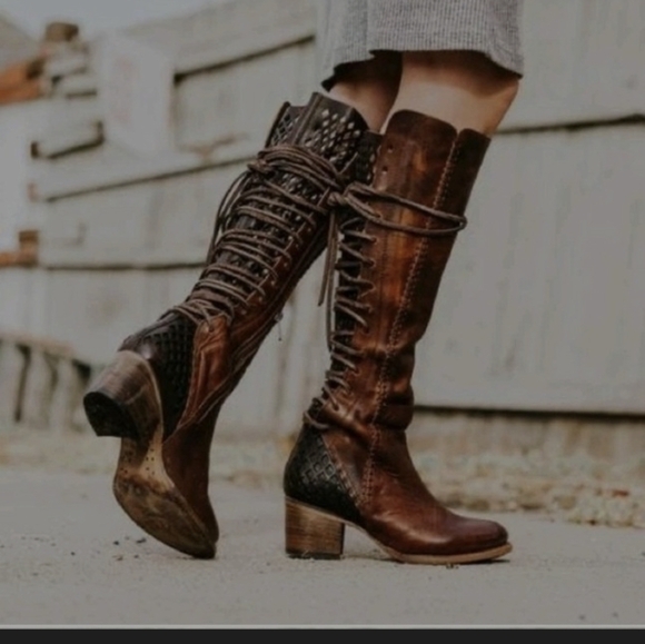 Freebird by Steven Carver Rustic Brown Lace-Up Boots